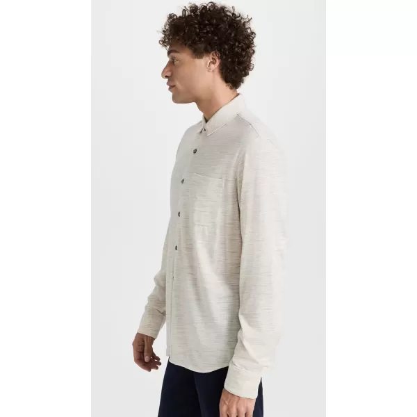 Club Monaco Mens Wool Knit ShirtHeather Grey