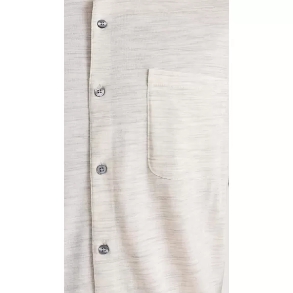 Club Monaco Mens Wool Knit ShirtHeather Grey