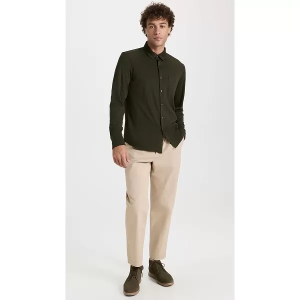 Club Monaco Mens Wool Knit ShirtOlive