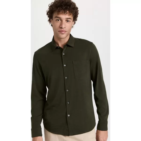 Club Monaco Mens Wool Knit ShirtOlive