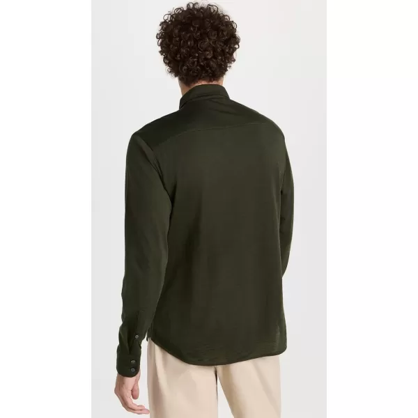 Club Monaco Mens Wool Knit ShirtOlive