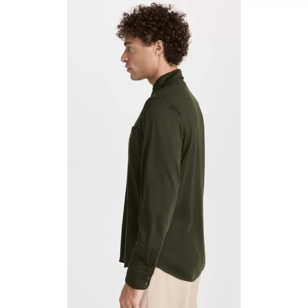 Club Monaco Mens Wool Knit ShirtOlive