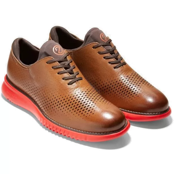 Cole Haan Mens 2Zerogrand Laser Wing OxfordBritish TanMolten Lava