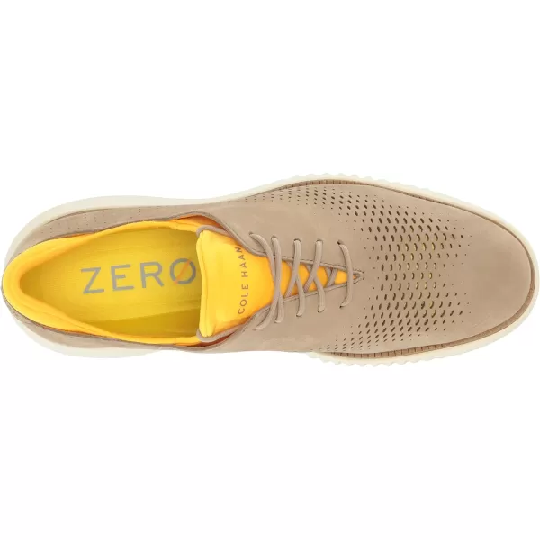 Cole Haan Mens 2Zerogrand Laser Wing OxfordDune NubuckGold FusionIvory