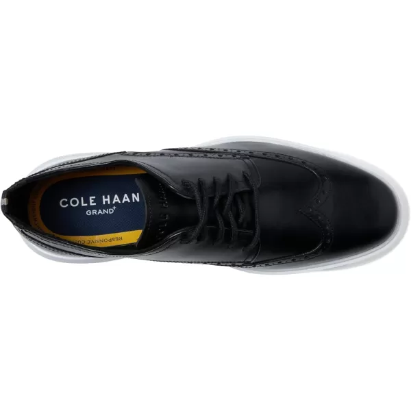 Cole Haan Mens Grand Tour Wing Oxford WoodburyIvory ShoesBlack LeatherOptic White