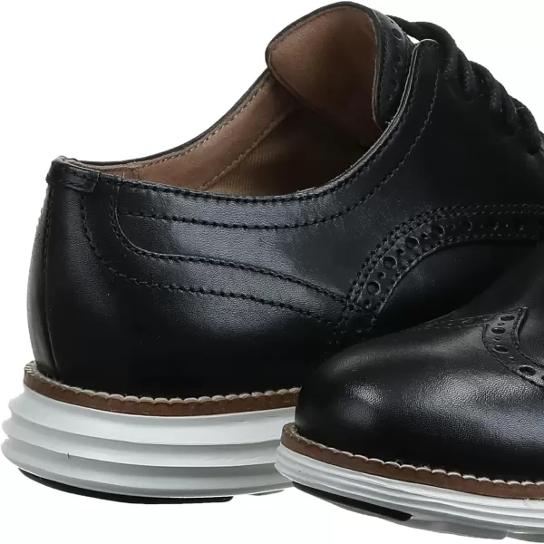 Cole Haan Mens Grand Tour Wing Oxford WoodburyIvory ShoesBlack LeatherWhite