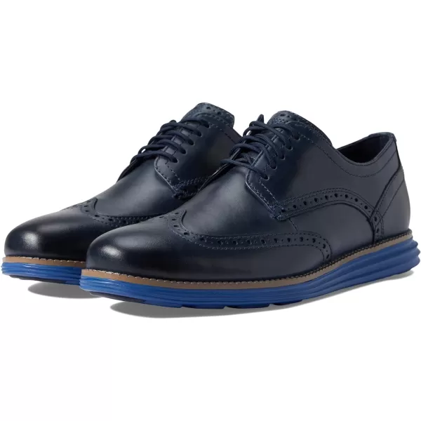 Cole Haan Mens Grand Tour Wing Oxford WoodburyIvory ShoesNavy BlazerSodalite Blue