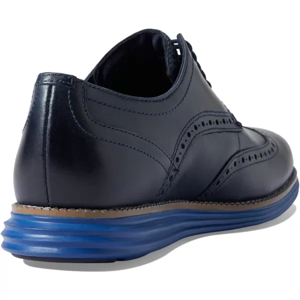 Cole Haan Mens Grand Tour Wing Oxford WoodburyIvory ShoesNavy BlazerSodalite Blue