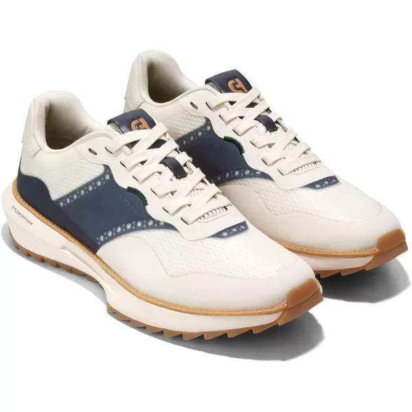 Cole Haan Mens Grandpro Crossover Golf SneakerIvoryNavy BlazerIvory