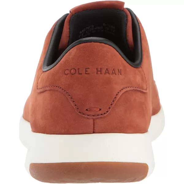 Cole Haan Mens Grandpro Tennis SneakerBrandy Brown Milled NubuckOptic White