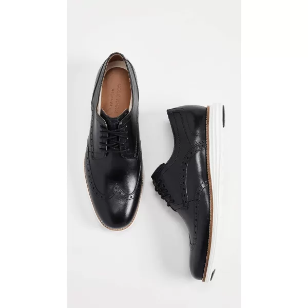 Cole Haan Mens Original Grand Shortwing OxfordBlack LeatherWhite