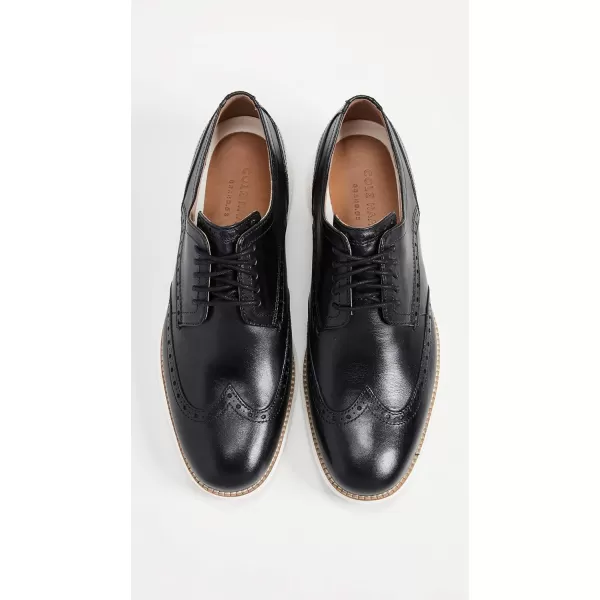 Cole Haan Mens Original Grand Shortwing OxfordBlack LeatherWhite