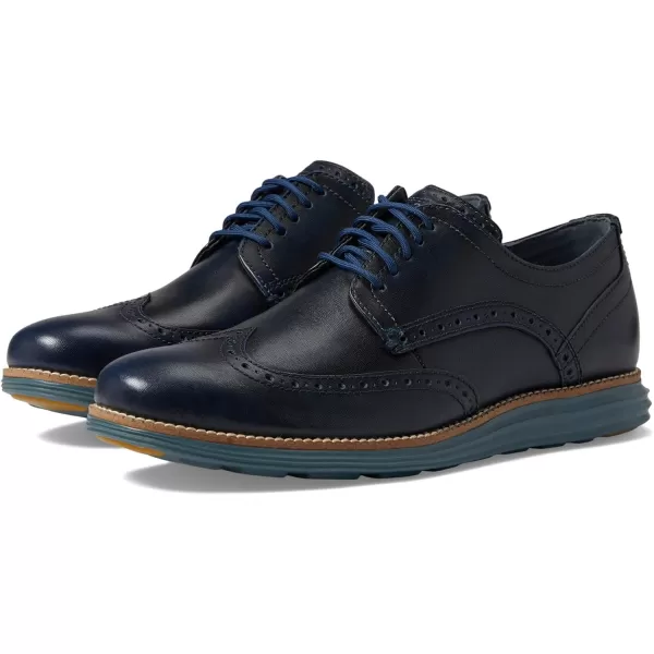 Cole Haan Mens Original Grand Shortwing OxfordEnsign Blue Stormy Weather