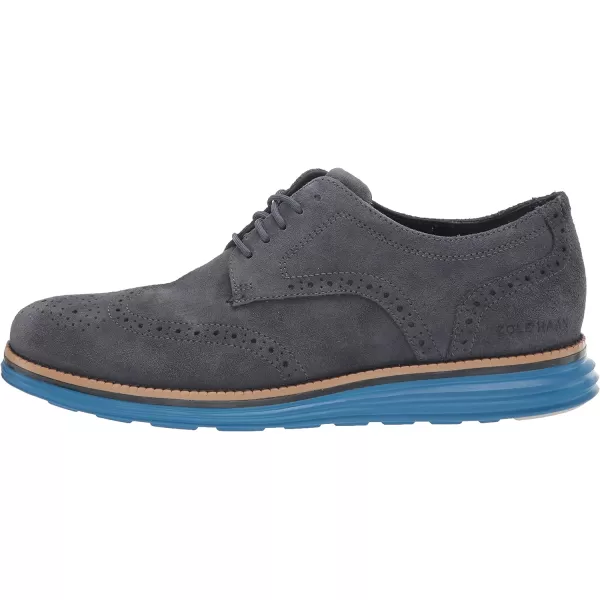 Cole Haan Mens Originalgrand Energy Meridian Shortwing OxfordMicrochip SuedeOmbre Blue