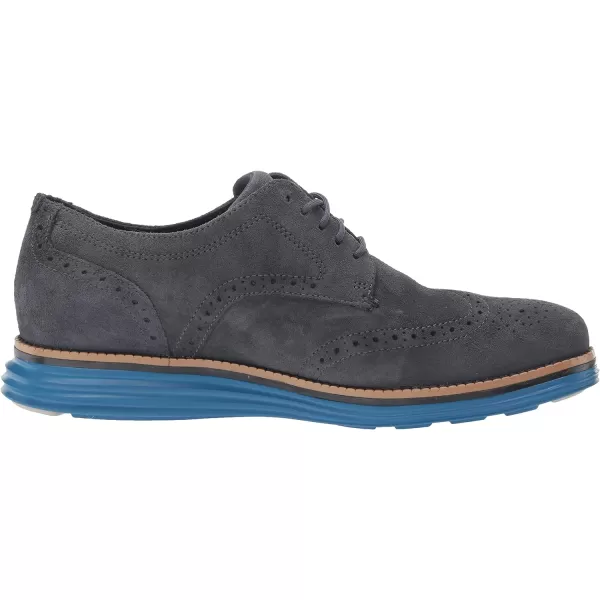 Cole Haan Mens Originalgrand Energy Meridian Shortwing OxfordMicrochip SuedeOmbre Blue