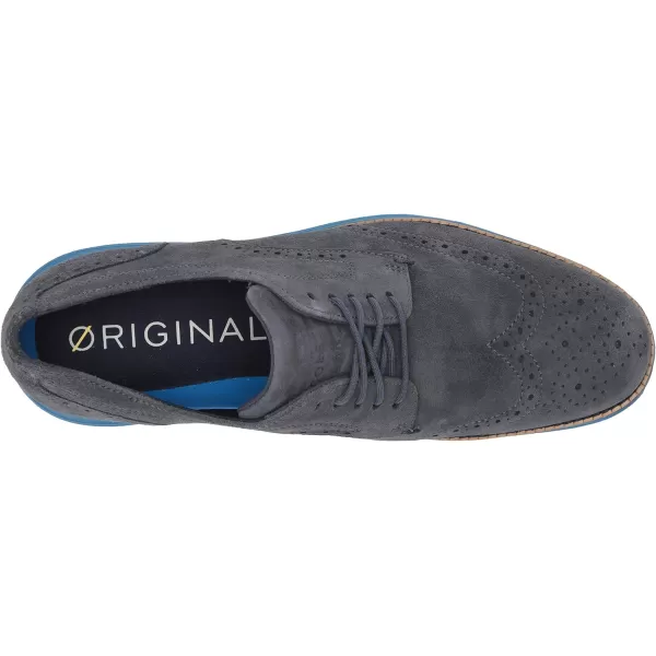 Cole Haan Mens Originalgrand Energy Meridian Shortwing OxfordMicrochip SuedeOmbre Blue