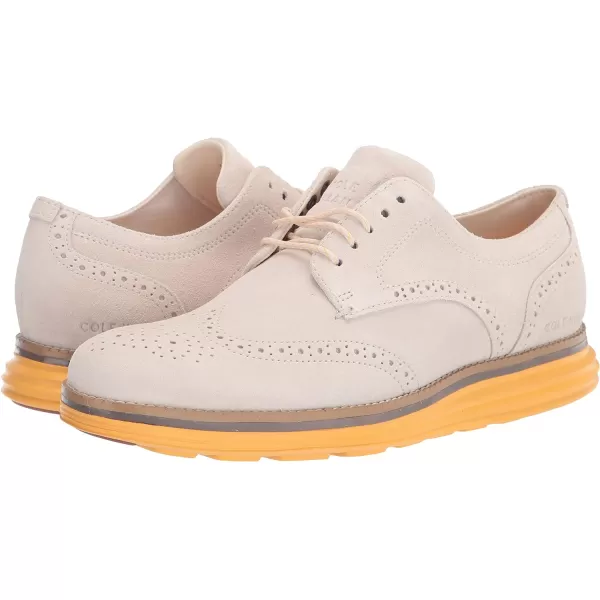 Cole Haan Mens Originalgrand Energy Meridian Shortwing OxfordWhitecap Grey SuedeCitrus