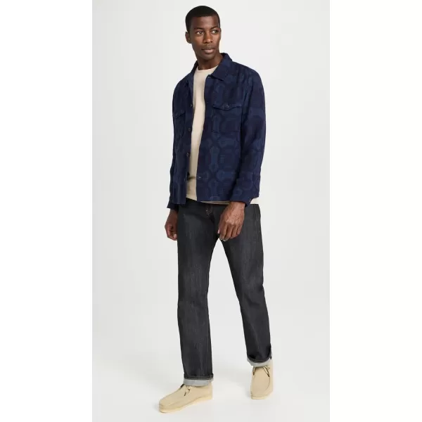 Corridor Mens Indigo Patterned JacketNavy