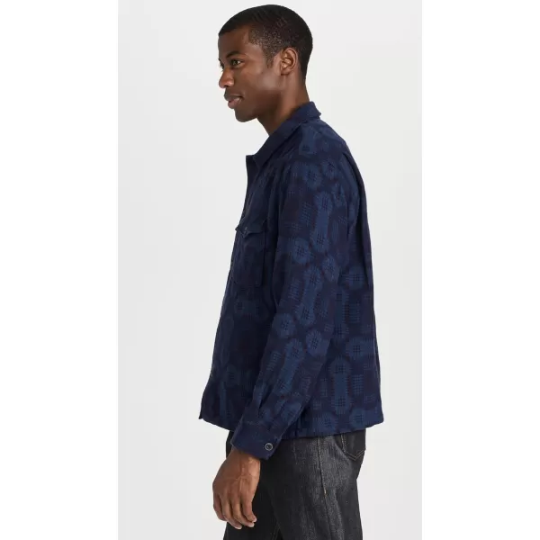 Corridor Mens Indigo Patterned JacketNavy