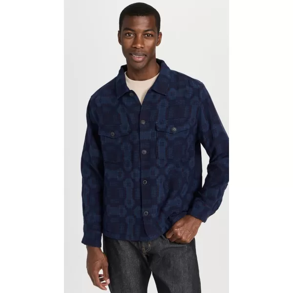 Corridor Mens Indigo Patterned JacketNavy