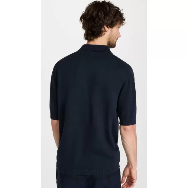 Corridor Mens Knit Slouchy PoloMidnight