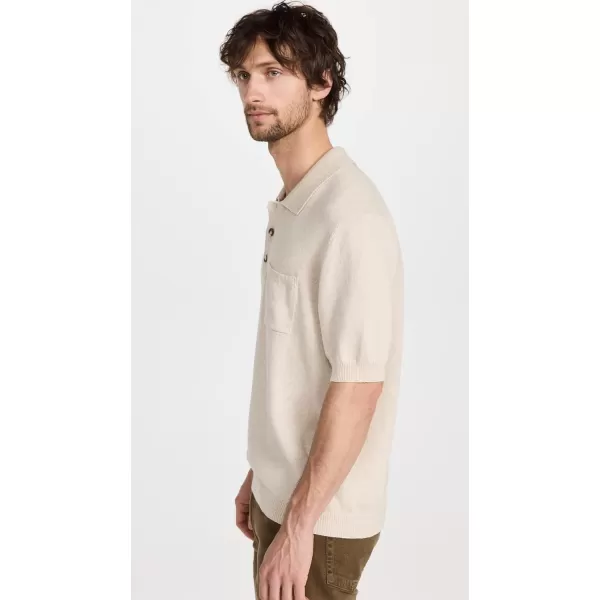 Corridor Mens Knit Slouchy PoloNatural