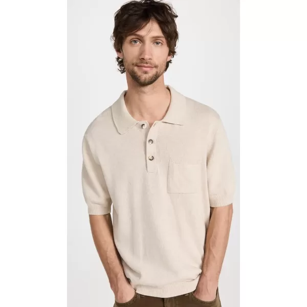 Corridor Mens Knit Slouchy PoloNatural