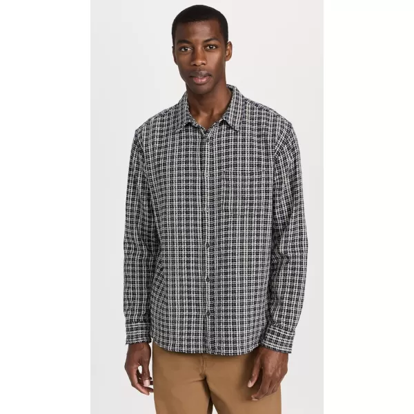 Corridor Mens Reverse Tweed Check Button DownBlue