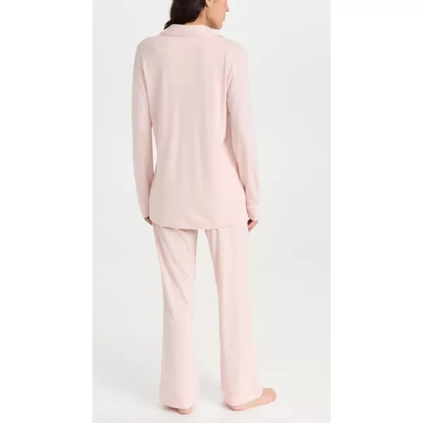 Cosabella Womens Bella Pima Pj Set Long Sleeve Top amp PantsPink Lily