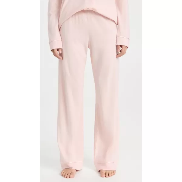 Cosabella Womens Bella Pima Pj Set Long Sleeve Top amp PantsPink Lily