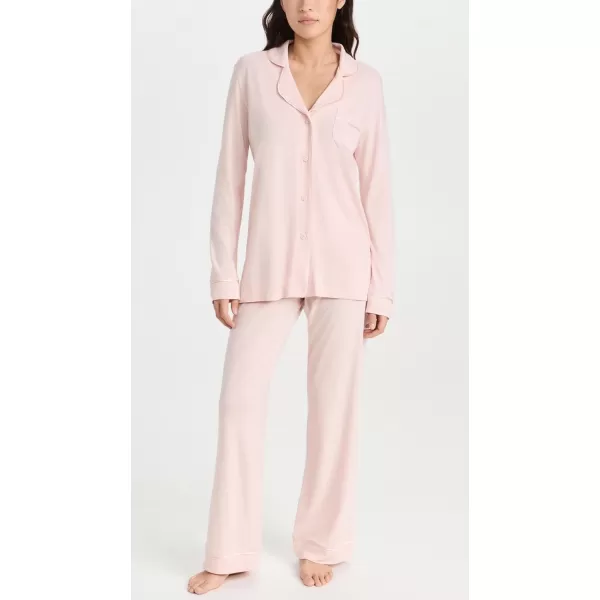 Cosabella Womens Bella Pima Pj Set Long Sleeve Top amp PantsPink Lily