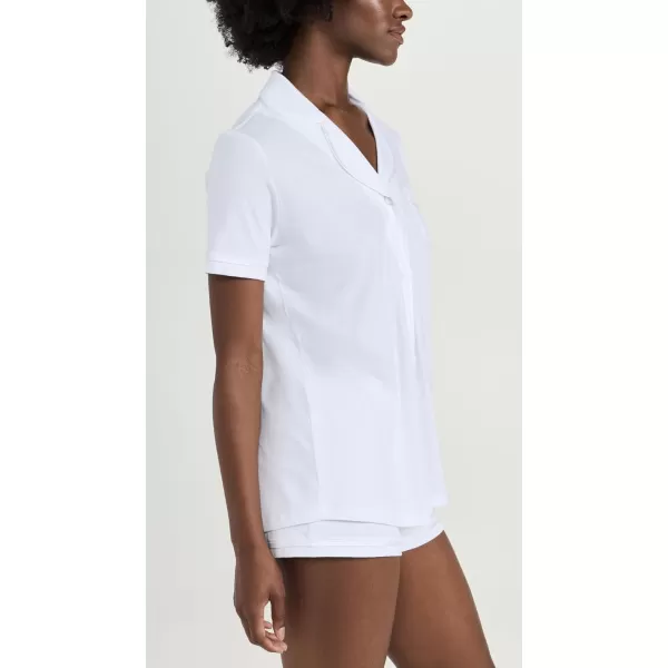 Cosabella Womens Bella Short Sleeve Boxer PJ SetWhite