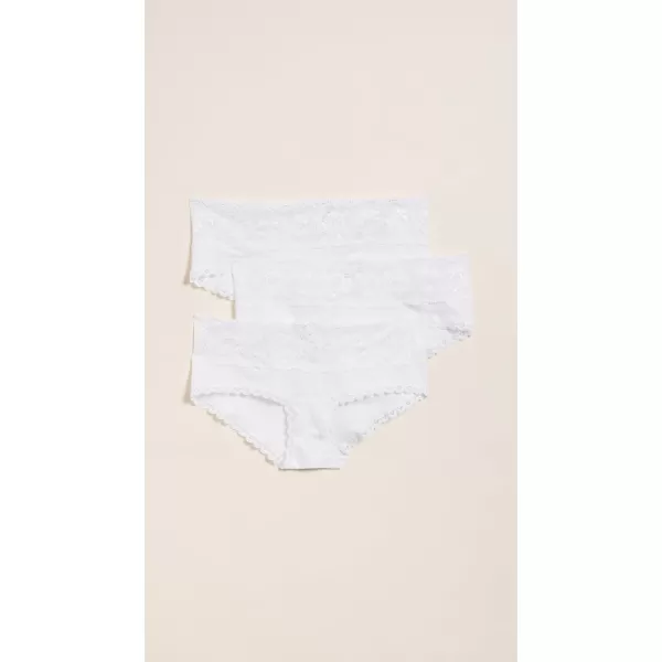 Cosabella Womens Maternity Hotpants 3 PackWhiteWhiteWhite