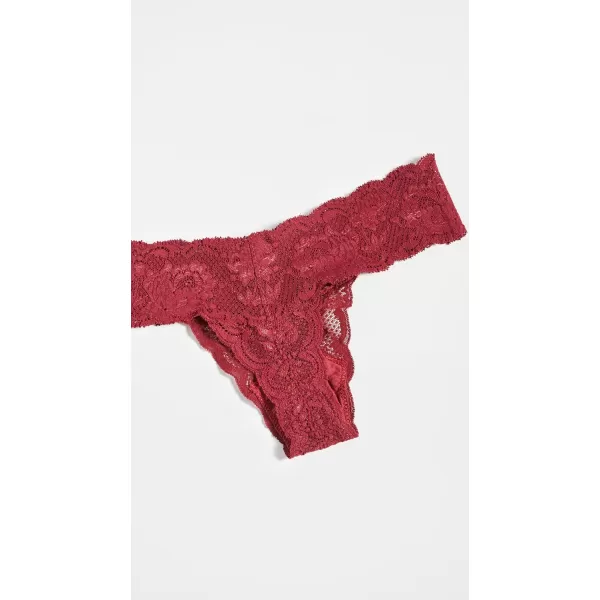 Cosabella Womens Never Say Never Cutie 3 Pack Low Rise ThongsDeep RubyMystic RedRosetto