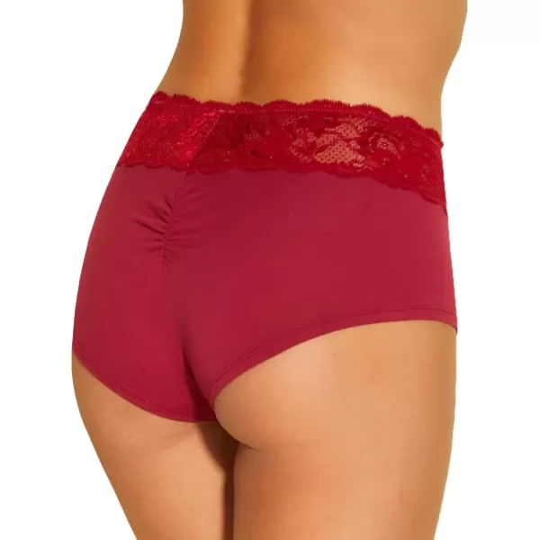 Cosabella Womens Peachie HotpantsSindoor Red