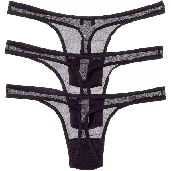 Cosabella Womens Soire Classic Thong 3 PackBlackBlackBlack