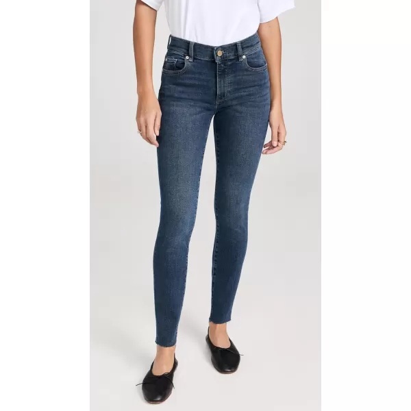 DL1961 Womens Florence Skinny Mid Rise Instasculpt Ankle JeansLt Seacliff Performance