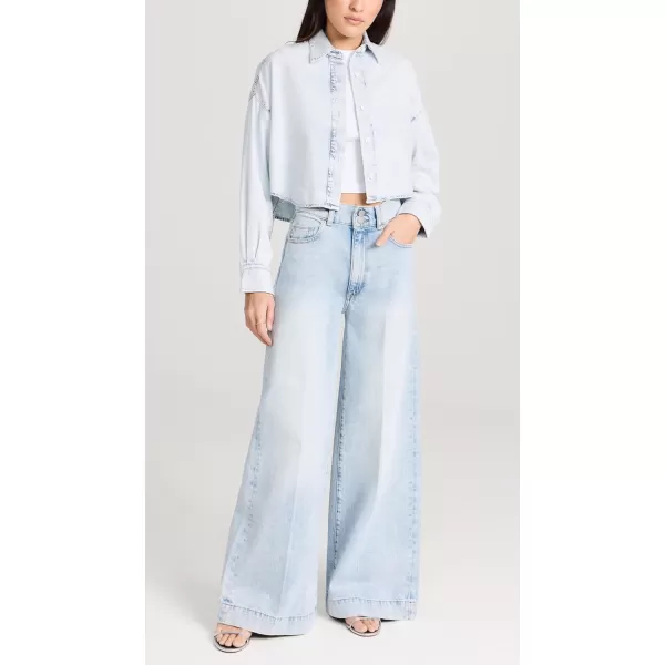 DL1961 Womens Hepburn Wide Leg High Rise JeansPositano Vintage