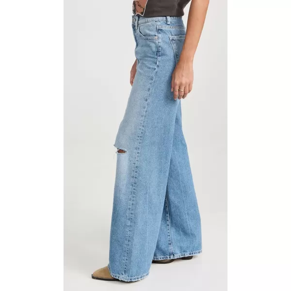 DL1961 Womens Hepburn Wide Leg High Rise Vintage 32 JeansSalton Sea Distressed