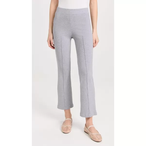 DONNI Womens Rib Kick Flare TrousersHeather Grey