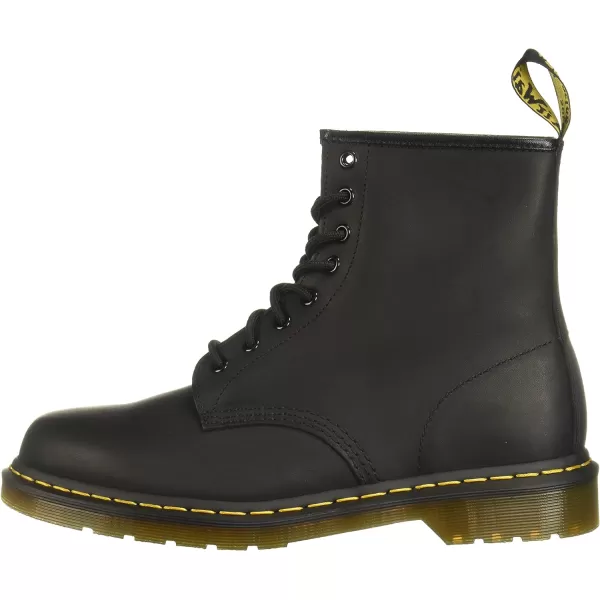 Dr Martens 1490 10Eye Leather Boot for Men and WomenBlack Greasy