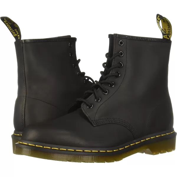 Dr Martens 1490 10Eye Leather Boot for Men and WomenBlack Greasy