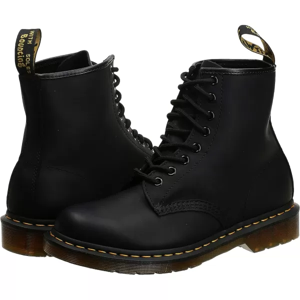 Dr Martens 1490 10Eye Leather Boot for Men and WomenBlack Greasy