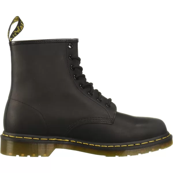 Dr Martens 1490 10Eye Leather Boot for Men and WomenBlack Greasy