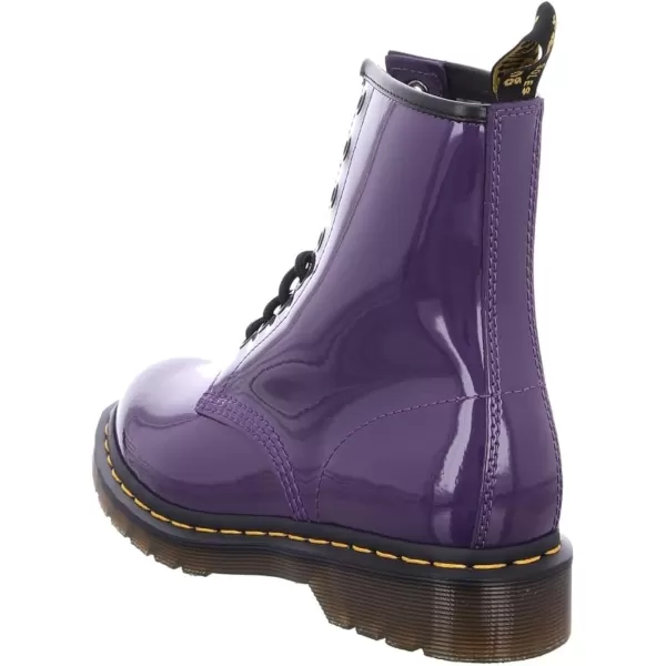 Dr Martens 1490 10Eye Leather Boot for Men and WomenBlackcurrant Patent Lamper