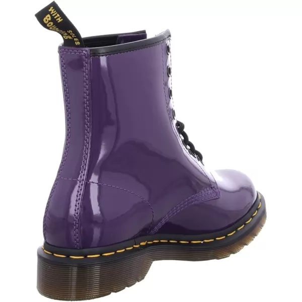 Dr Martens 1490 10Eye Leather Boot for Men and WomenBlackcurrant Patent Lamper