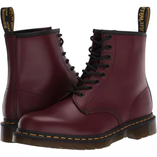 Dr Martens 1490 10Eye Leather Boot for Men and WomenCherry Red Smooth