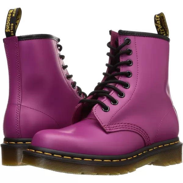 Dr Martens 1490 10Eye Leather Boot for Men and WomenFuchsia Smooth