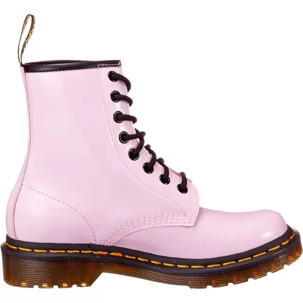 Dr Martens 1490 10Eye Leather Boot for Men and WomenPale Pink Patent Lamper