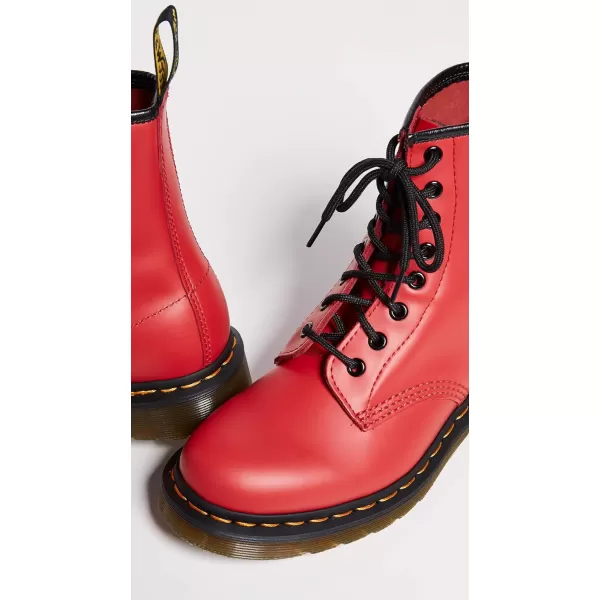 Dr Martens 1490 10Eye Leather Boot for Men and WomenSatchel Red